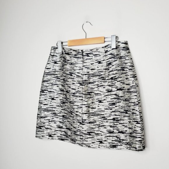Judith & Charles Skirt Mini Metallic Sequined Luxury Silver 8 - Picture 3 of 8